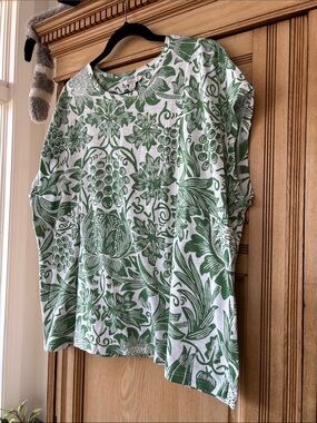 Next - Green & White Floral Print Top 16